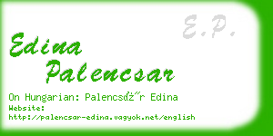 edina palencsar business card